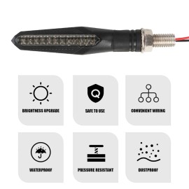 Unbranded 2pcs 12LED Universal Motorcycle Amber Turn Bike Signal Indicators Blinker Lights