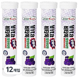 Partner_Reference Everteen Vitatalk foaming vitamin blueberry flavor 20 tablets 12 / 에버틴 비타톡 발포비타민 블루베리맛 20정 12개