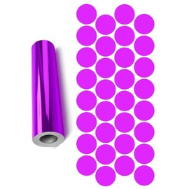 Dots Round Vinyl Color Coded Inventory Label Chrome Purple 1 Inch Stickers Pk of 32