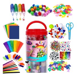 Kit De Manualidades Para Niños Con Contenedor De G L