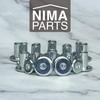 Pack of 10 Sleeve Nuts with Flat Head and Hexagon