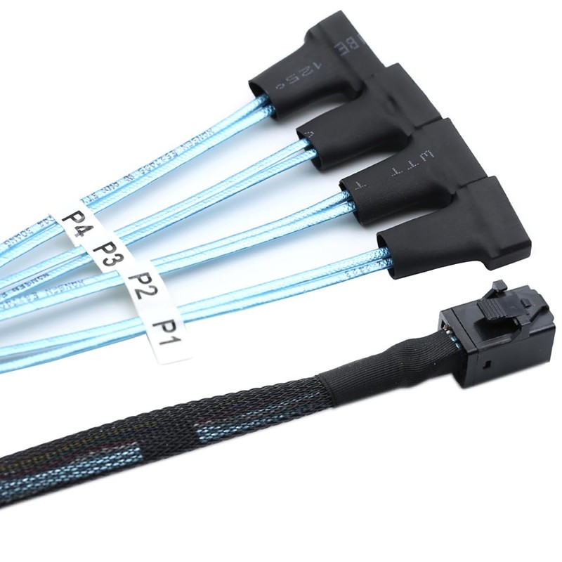 AoQhir Mini SAS HD SFF 8643 to 4X SATA 7Pin