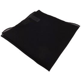 TigerTie - Fine Chiffon Pocket Square Plain - Cloth Size 30 x 30 cm, black