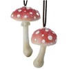 Frosty Mushroom Resin Ornament Set