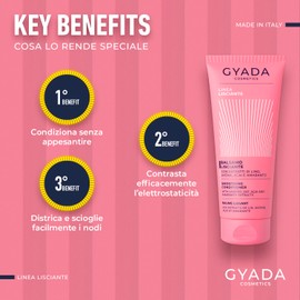 GYADA COSMETICS, Smoothing, Lightweight, Disciplining and Anti-Static Conditioner for Smooth, Silky and Shiny Hair, 200 ml