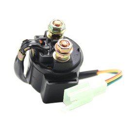 GRANDI Starter Solenoid Relay, 12 V High Power for GY6 Engines, Heat-Resistant with Alloy Housing & Waterproof Sealed Design, Universal for ATVs Motorcycles Scooters (Black)