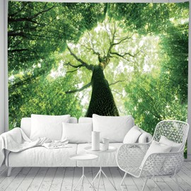 Skcess Tapestry Nature Forest Tapestry Wall Hanging, Wall Towel Green Tapestry Tree Sunrise Landscape Wall Towels Wall Tapestry Large 240 x 220 cm