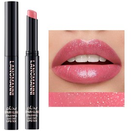 Pink Red Lipstick For Women Matte Nude Glitter Highly Pigmented Moisturizing Lip stick Hypoallergenic Waterproof Long Lasting Lipsticks Quick Makeup Lightweight Portable # 01