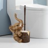 Elephant Toilet Brush and Holder Set - Space Saving, Deep