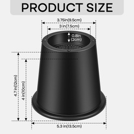 MCXYEM Bed Risers for Storage ，Home Round Bed Risers Heavy Duty Furniture Risers Table Chair Risers Lift up to Rise Bed Lifts Bed Height Extenders Bed Risers for King Twin Full Beds 4 Inch (Set of 4)