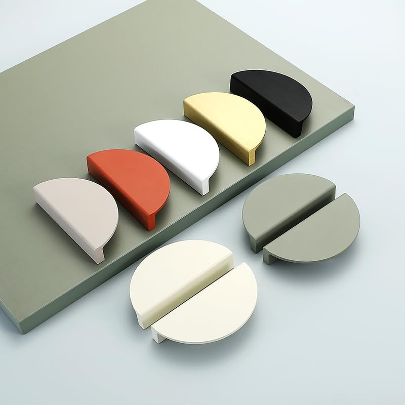 Evionlin Orange 2-1/2 inch Drawer Pulls, 2 pcs(a Pair) Half