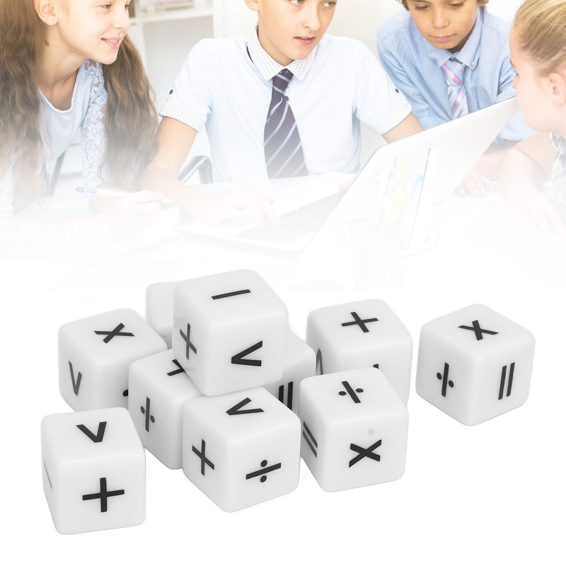 20pcs Teaching Dice Set Math Operation Dice Mathematical Operation Dices
