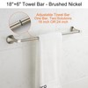 BGL Bathroom Hardware Set Brushed Nickel Adjustable Expandable Towel Bar