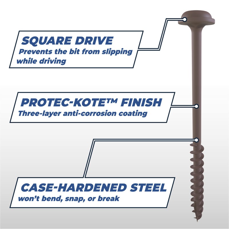 Kreg SML-C2X250-30 Protec-Kote Pocket Screws, 2-1/2 Inch #14 Coarse Thread,