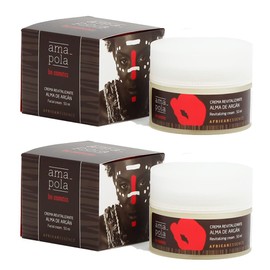 AMAPOLA BIOCOSMETICS Revitalising Face Cream with Argan Oil [Pack of 2] Deep Moisture and Nutrition for Mature Skin - Ecological, Natural and Vegan Ingredients