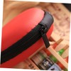 IWOWHERO Portable Coin Purse for Earbuds Red Zipper Case Earphone