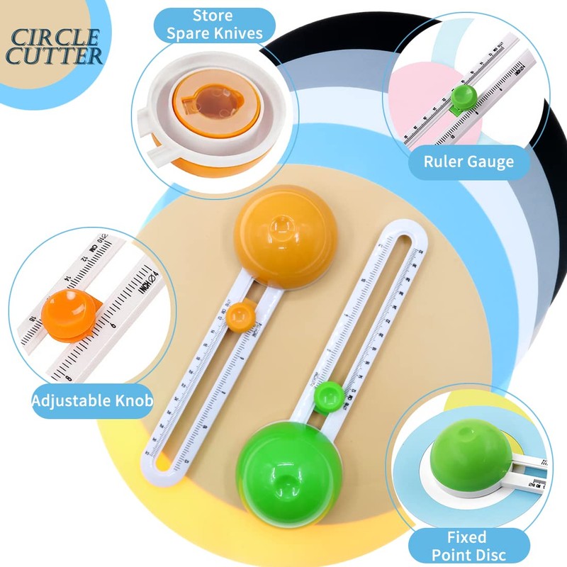 Circle Paper Cutter Rotary Circular Cutter for Cardstocks Craft Cutting