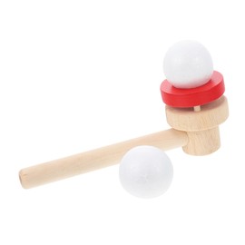 UPKOCH 1 Set Educational Playthings Breath Exercise Playthings blow air wooden floating ball Toy levitating ball blow music toy balance Blower blow the ball child