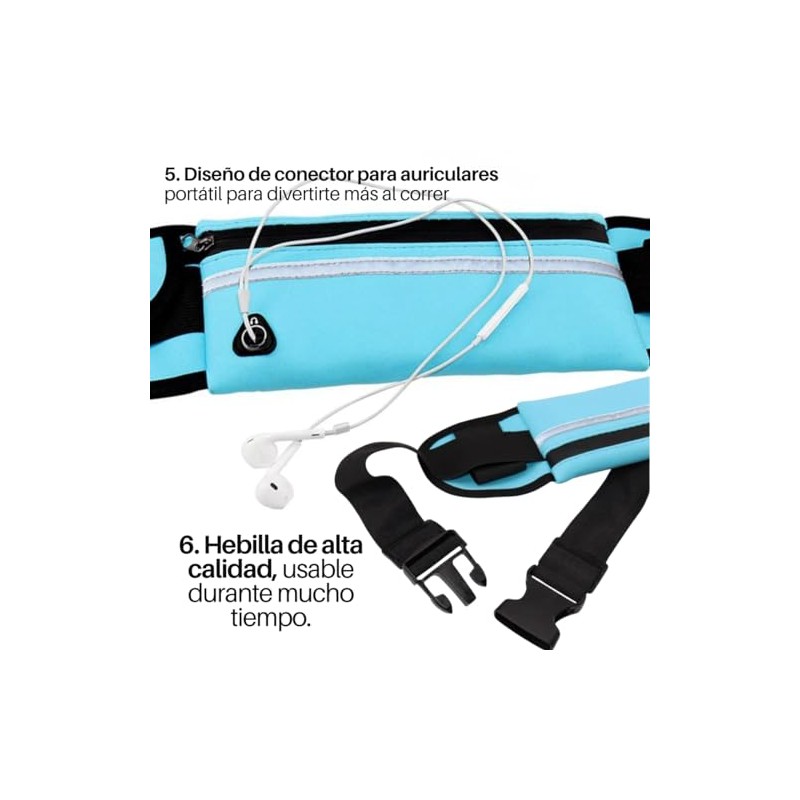 Cangurera Deportiva, Bolsa Deportiva con Cinturón Elastic para brazo y