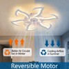 Dalouguan Modern Ceiling Fan with Lights Remote Control, 32" White