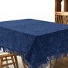 Traditional Large Cotton Chenille Table Covers Tablecloth Non Iron Dining
