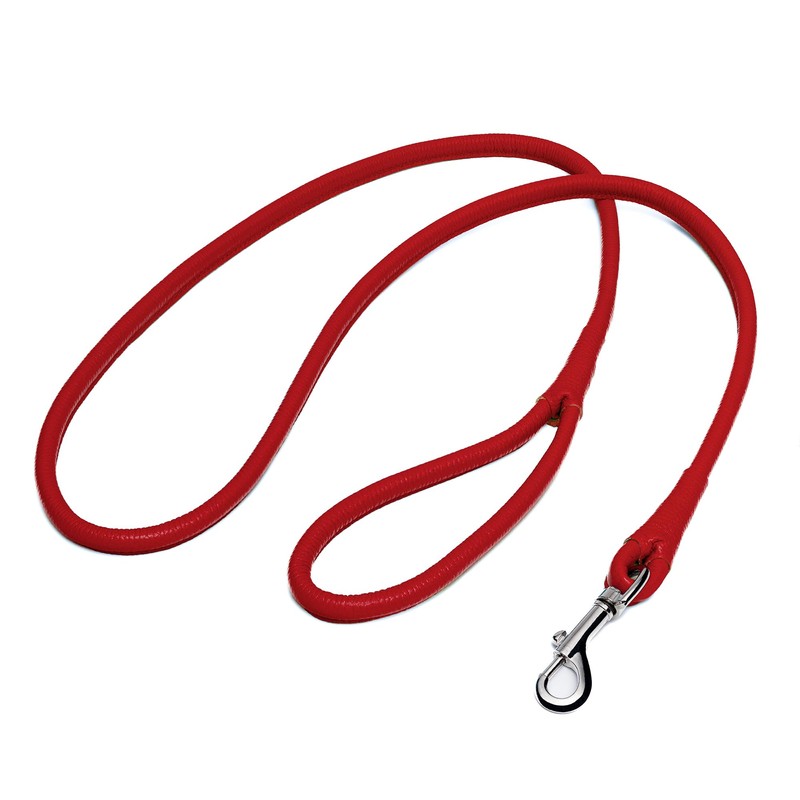 OOPSDOGGY Rolled Leather Dog Lead 6ft Heavy Duty Training Leash