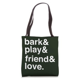 Minimalist Typography Design Celebrating Dogs Tote Bag