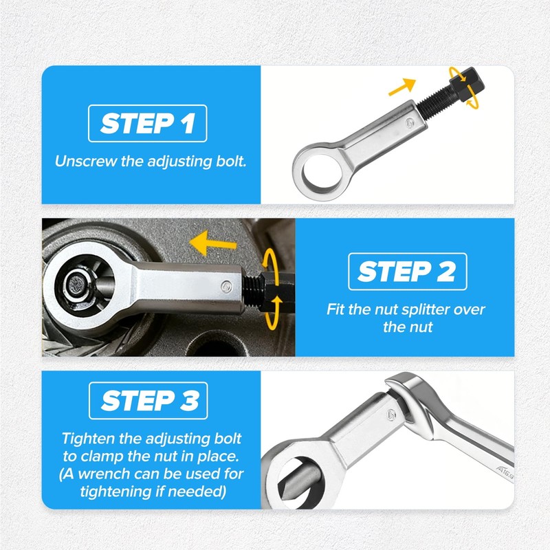 Metal Nut Splitter Tool Heavy Duty,4PCS Nut Separator Designed for