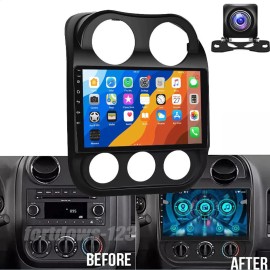 Unbranded For Jeep Compass Patriot 2010-2016 Car GPS Radio GPS Cam Stereo Player Android12