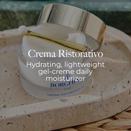 Borghese Crema Ristorativo-24 - Hidratante facial hidratante para líneas finas y arrugas con extracto de algas marinas y vitamina E, piel normal a sec