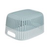 keeeper Storage Basket in Knitted Look, Side Handles, Breathable, Plastic,