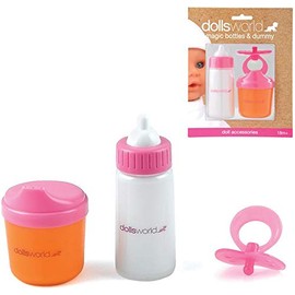 DOLLSWORLD from Peterkin | Magic Bottles & Dummy | Includes magic milk bottle, magic juice bottle and dummy | Dolls & Accessories | Ages 3+