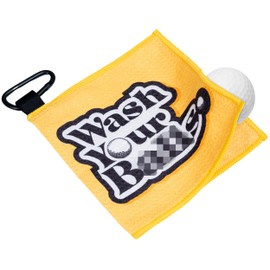 Funny Gifts for Men, Gag Golf Towel- Funny Golf Towel with 4 Unique Golfing Stickers - Unique Golf Gifts for Men for Cool Golf Stocking Stuffer for Christmas, Birthday