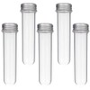5 Pcs 30ml Plastic Test Tubes with Lid, Clear Test