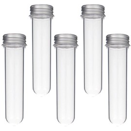 5 Pcs 30ml Plastic Test Tubes with Lid, Clear Test Bottle Reusable Transparent Sealing Container Tubes Sample Storage Tub (30ml)