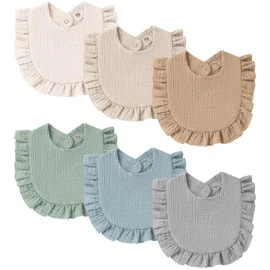 MairMore Baby Muslin Bibs Bandana Drool Bibs for Unisex Boys & Girls, Soft and Absorbent Cotton Teething Drooling Bib Set for Newborn Toddler