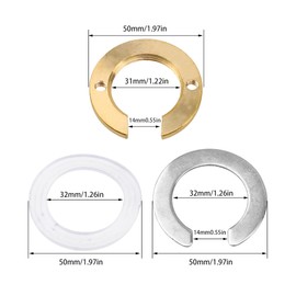 Rrina 2Pcs Hot Cold Faucet Fixing Tool Set Lock Nut Prevent Kitchen Bathroom Faucets from loosening (Brass)