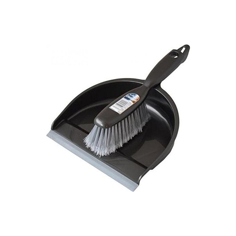 Wham Stiff Dustpan & Brush Set GRAPHITE