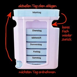 Pill Box Pill Tower Tablet Box 7 Days / 4 Compartments