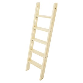 RocoReny Solid Wood Bed Ladder, 60in Universal Smooth Edges Space-Saving Step Ladder w/Corner Connectors, Non Slip Long Climb Ladde for Indoor Loft Bed, Dorm Room, Rv, Load Bearing 220LBS (H:60in)
