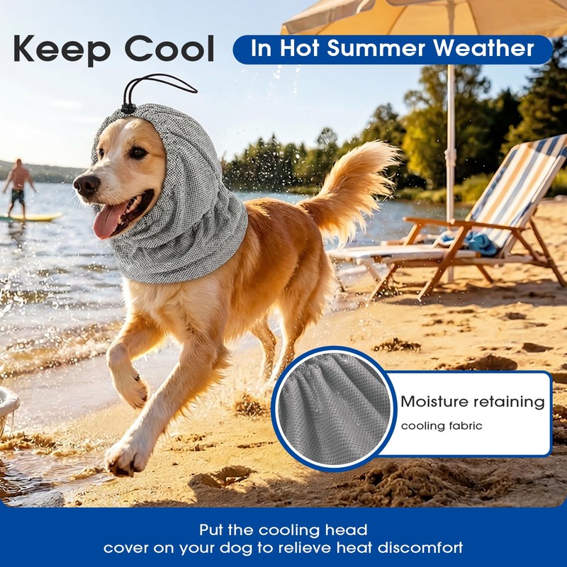 Nanaki Anti- Sunburn Dog Ear Cover, Cooling Snood for Hot