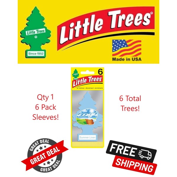 Little Trees 60574 Summer Linen Hanging Air Freshener for Car