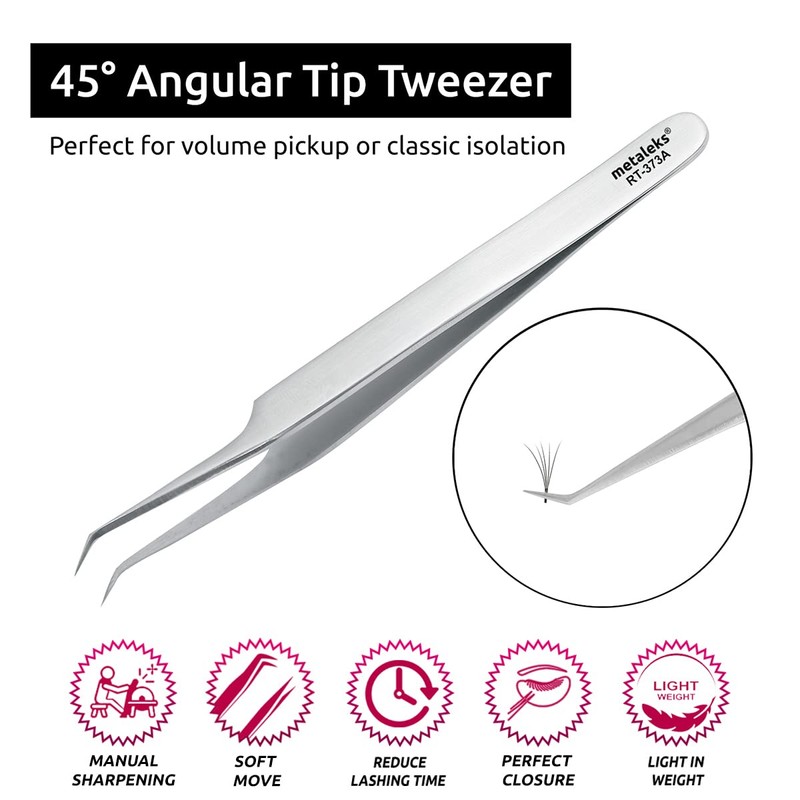 Metaleks Volume Eyelash Extension Tweezers Soft In Use Light In