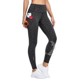 Ewedoos Fleece Lined Leggings with Pockets Water-Resistant Thermal Winter Warm Leggings for Women Yoga Pants Ski Hiking Charcoal