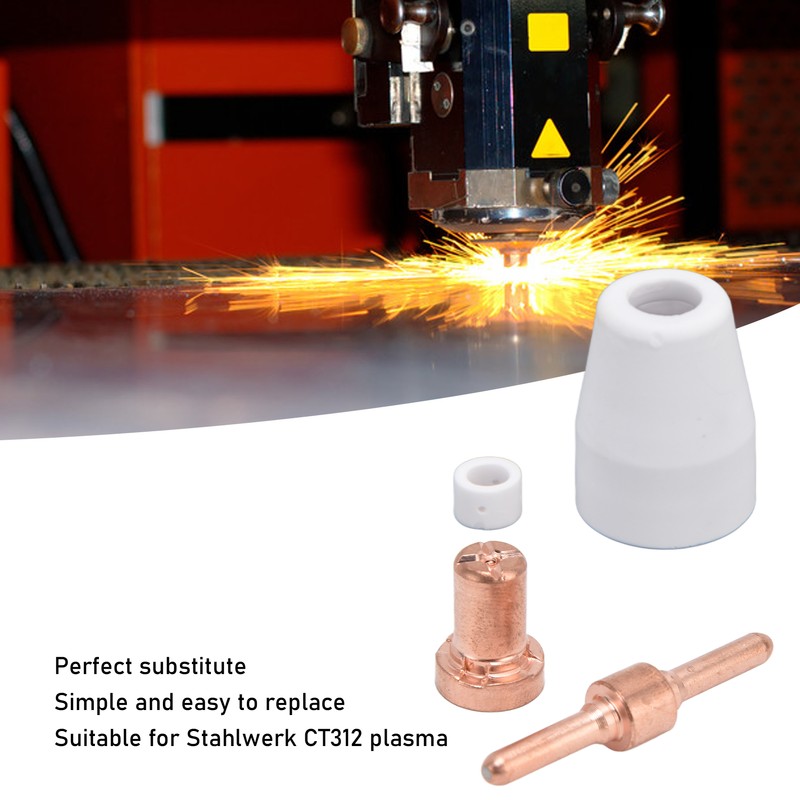 65Pcs Plasma Cutting Consumables Ceramic Copper Plasma Cutter Tips Kit
