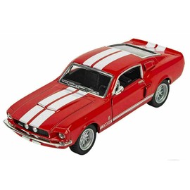 Kinsmart 1967 Shelby GT-500 Coche fundido a presión coleccionable, escala 1:38 (rojo)