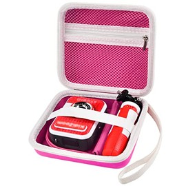 Kid Toy Camera Case for VTech Kidizoom Creator Cam Video Camera, Hard Travel Carrying Storage with Accessories Pocket - Pink