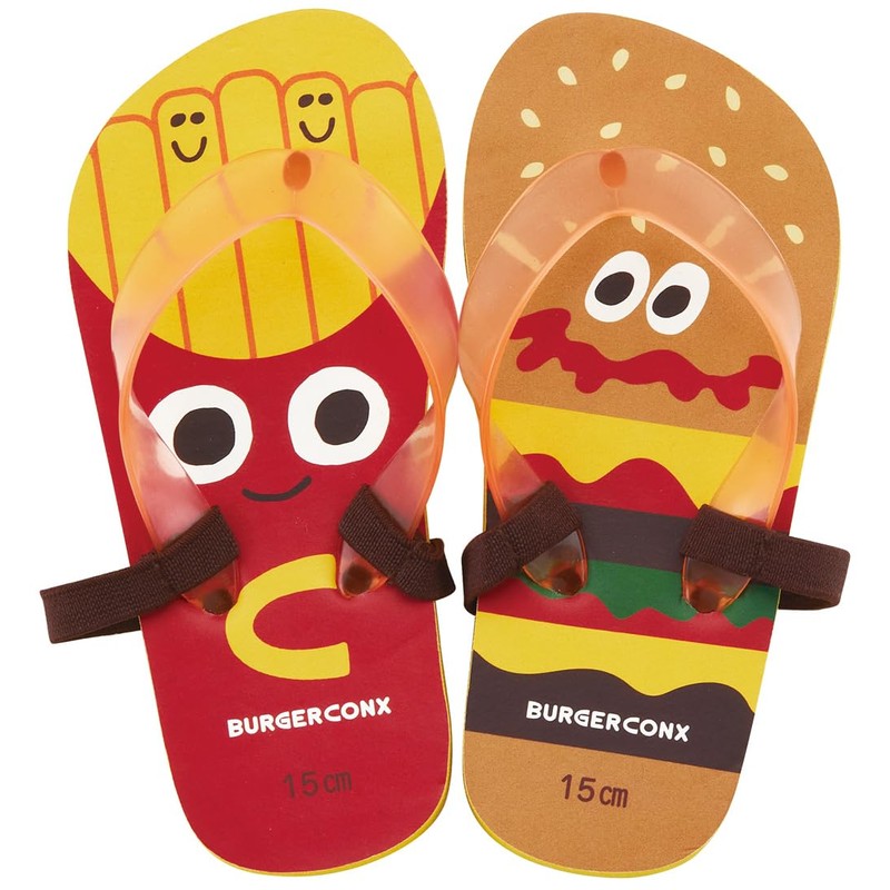 Skater SDBE15-A Kids' Flip Flops, 5.9 inches (15 cm), Burger