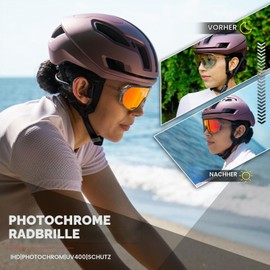 KAPVOE UV400 TR90 Self-tinting Cycling Glasses for Men and Women K63