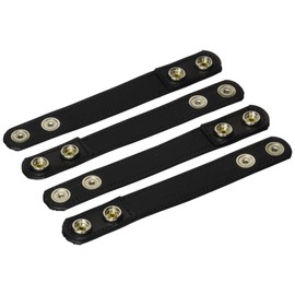 BIANCHI 7906 AccuMold Elite Belt Keeper, 1 Inch (25MM) Width, Pack of 4, Fits 2.25 Inch Belt, Plain Black, Bronze Snap